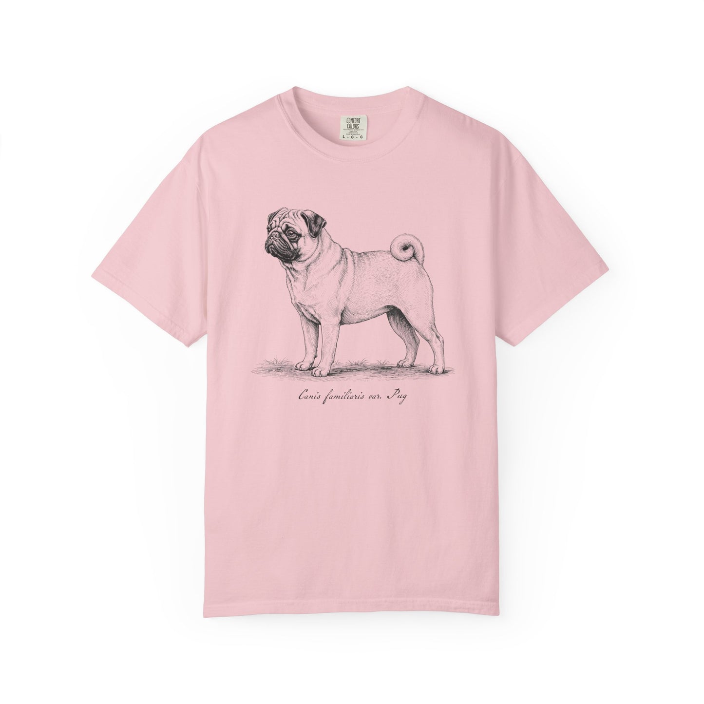 Naturalist’s Notes Pug T-Shirt from When Dogs Fly