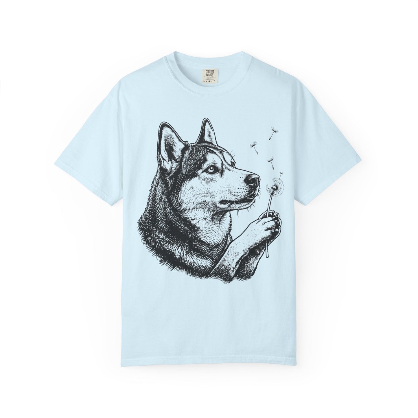 Siberian Husky Dandelion Seeds T-Shirt