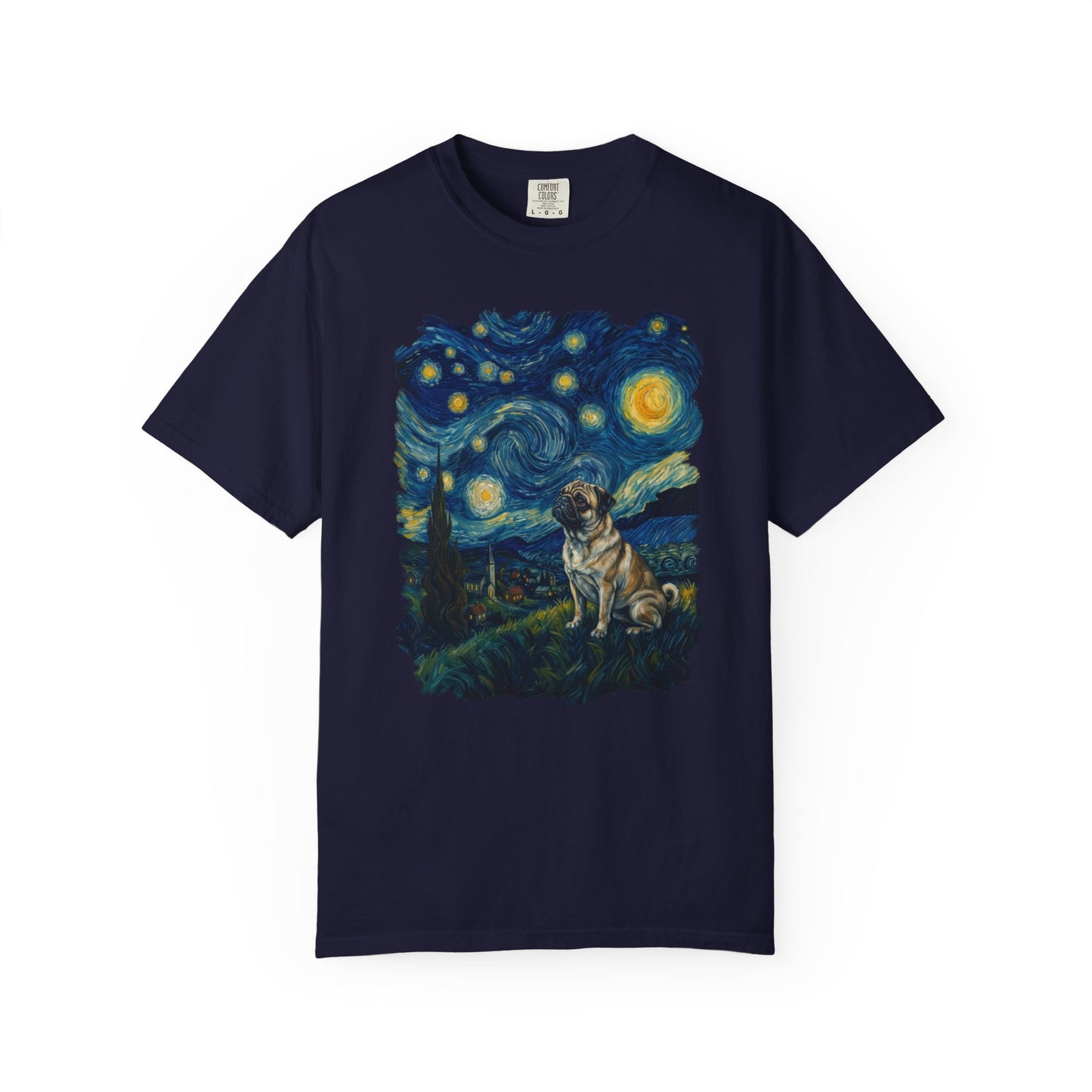 Starry Night Pug T-Shirt