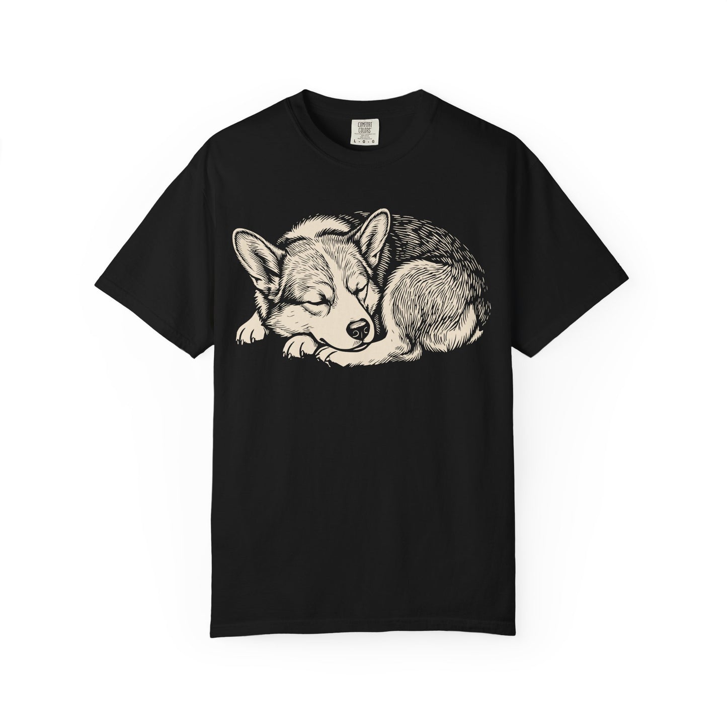 Cozy Nap Time Corgi T-Shirt from When Dogs Fly