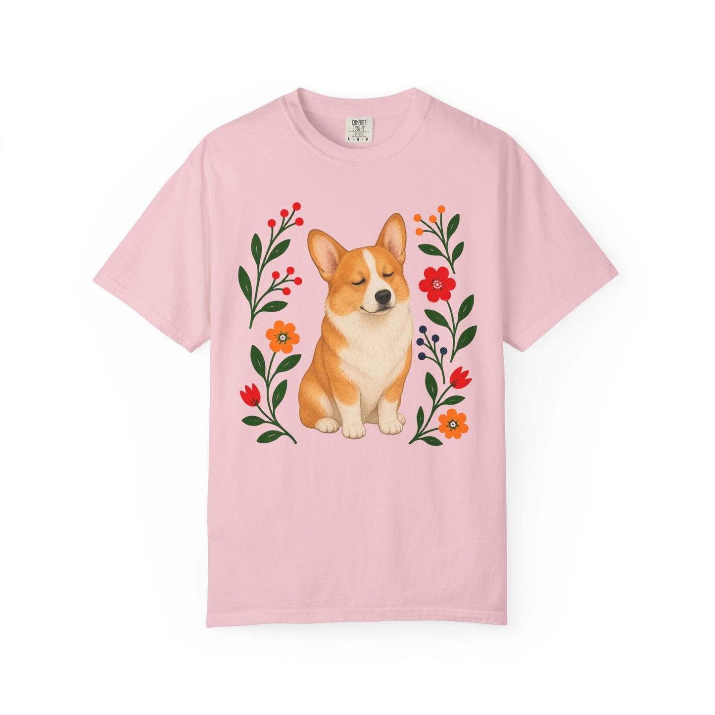 Wildflower Daydreaming Corgi T-Shirt