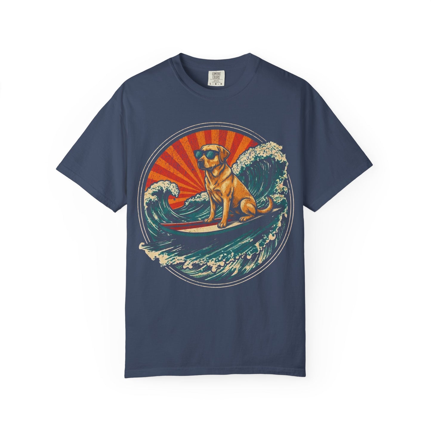Surf's Up, Labrador Retriever T-Shirt in Midnight from When Dogs Fly