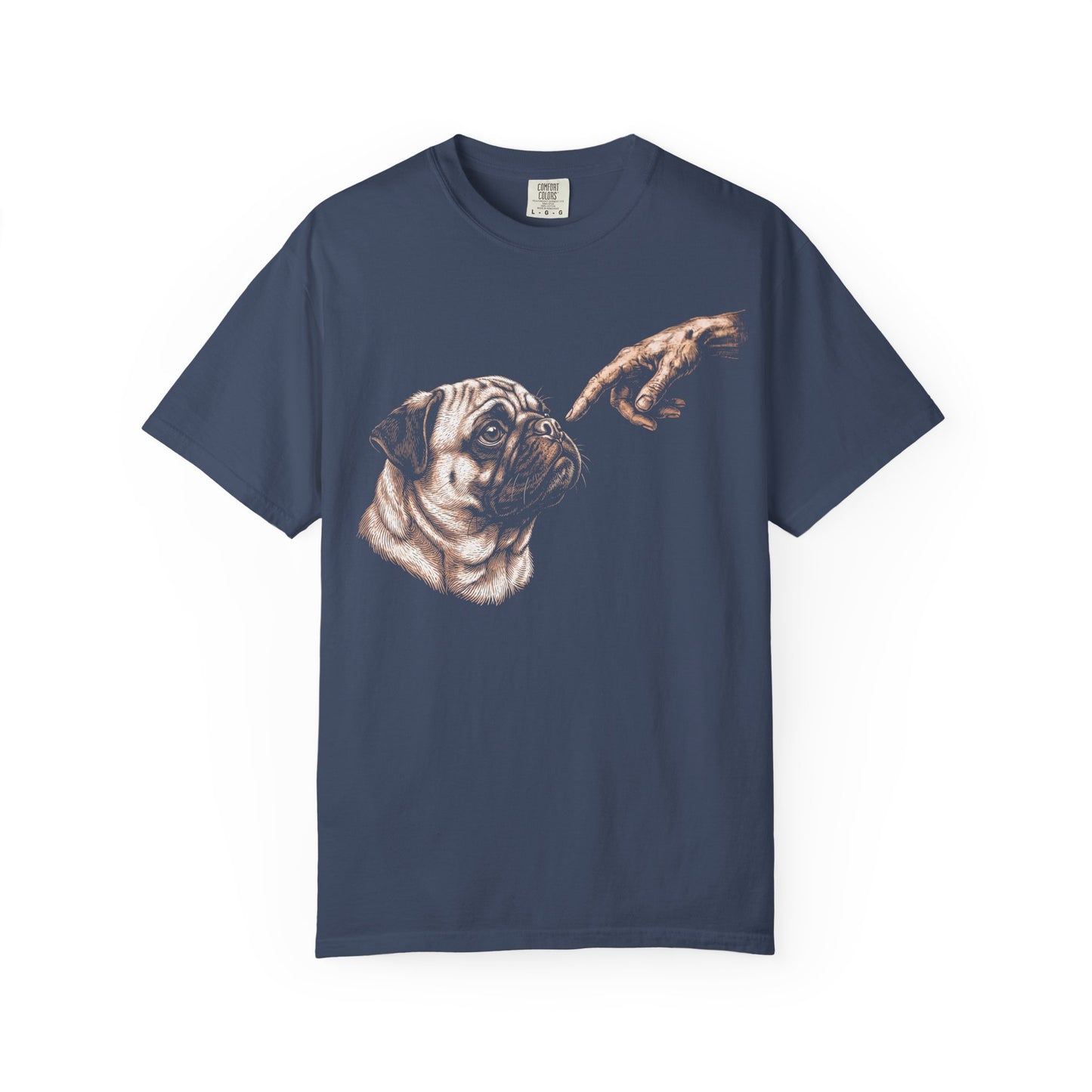 The Big Boop Pug T-Shirt in Midnight from When Dogs Fly