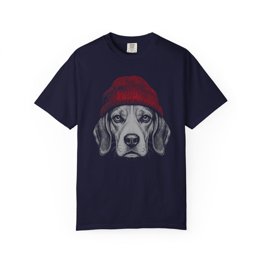 Red Beanie Beagle T-Shirt