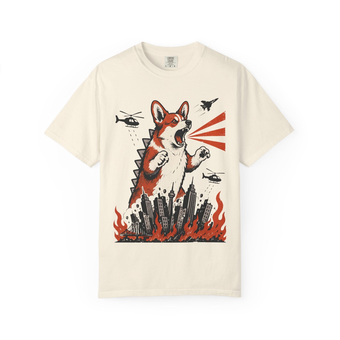 Unleashed Corgi T-Shirt in Ivory from When Dogs Fly