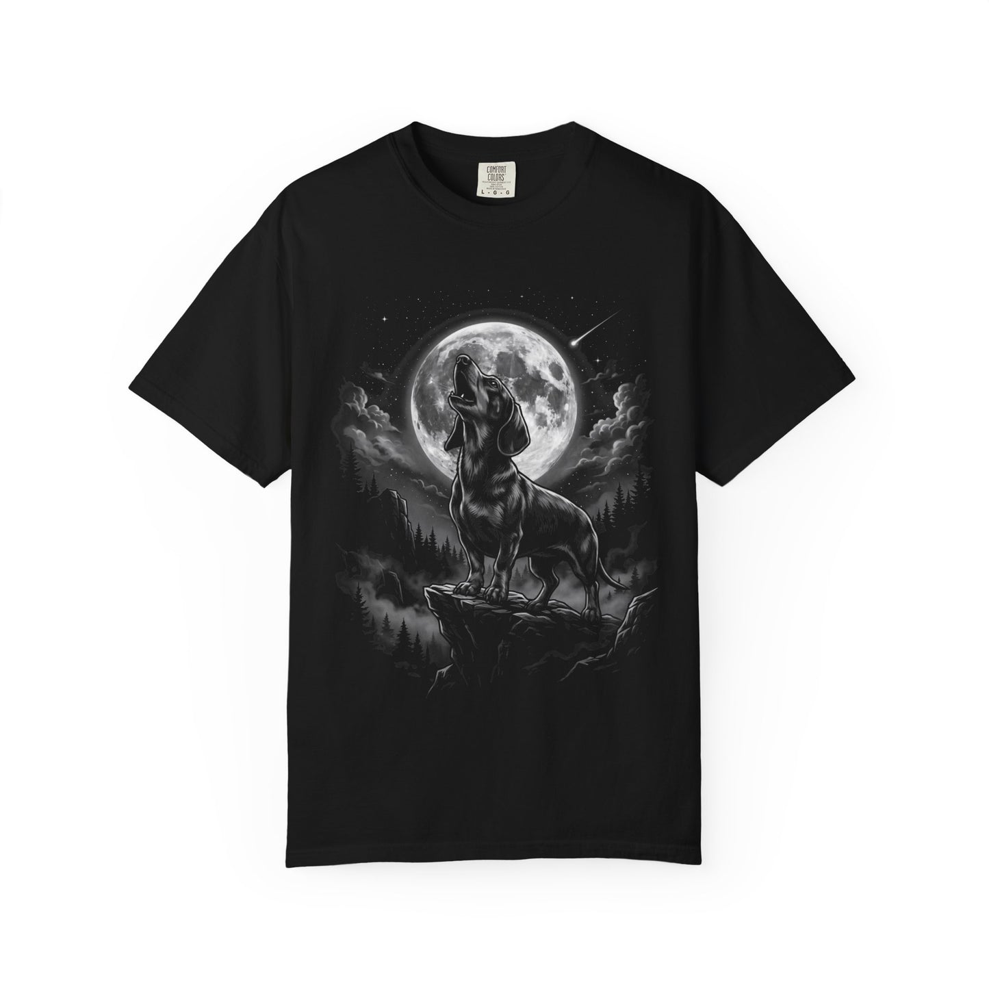 Born to Howl Dachshund T-Shirt in Black from When Dogs Fly
