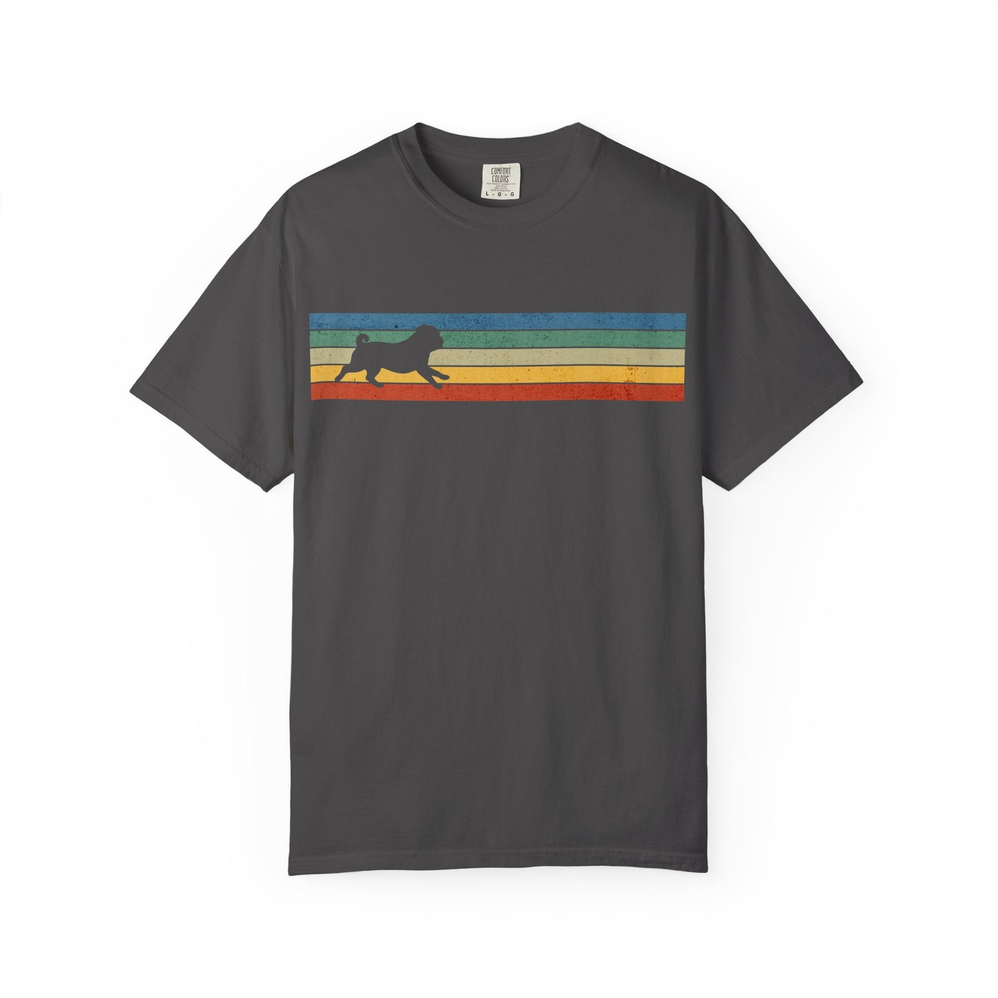 Full Stride Pug T-Shirt in Graphite from When Dogs Fly