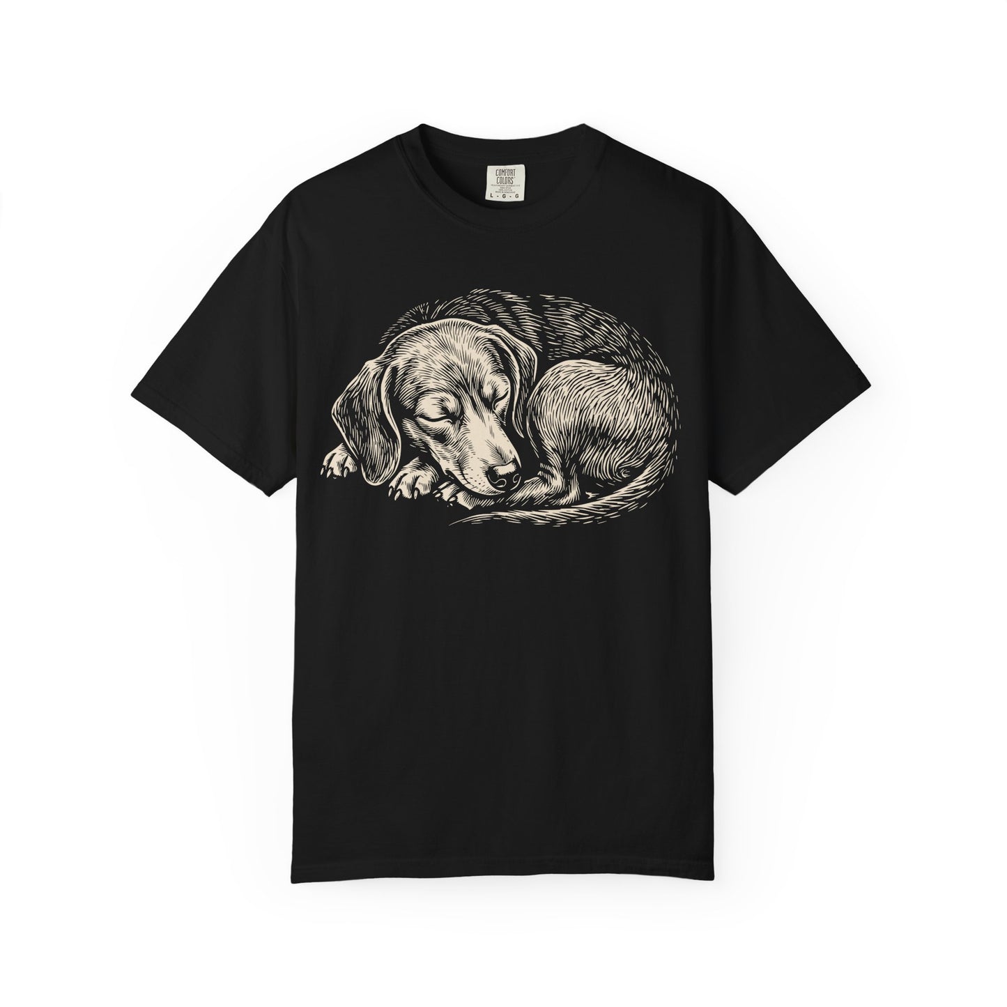 Cozy Nap Time Dachshund T-Shirt from When Dogs Fly