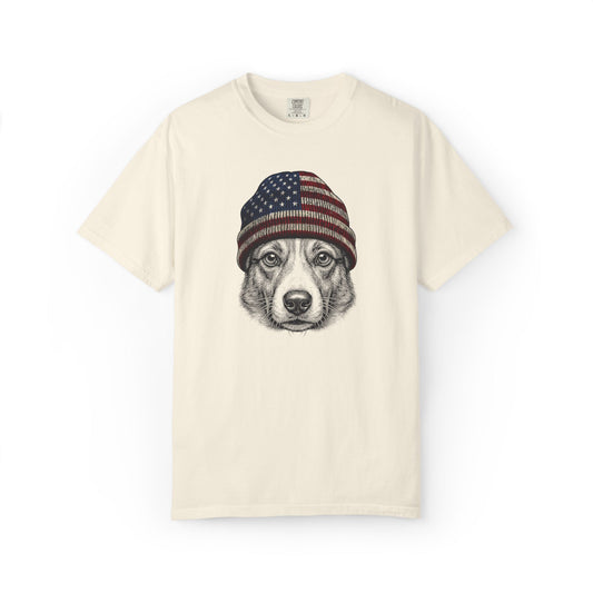 USA Beanie Corgi T-Shirt