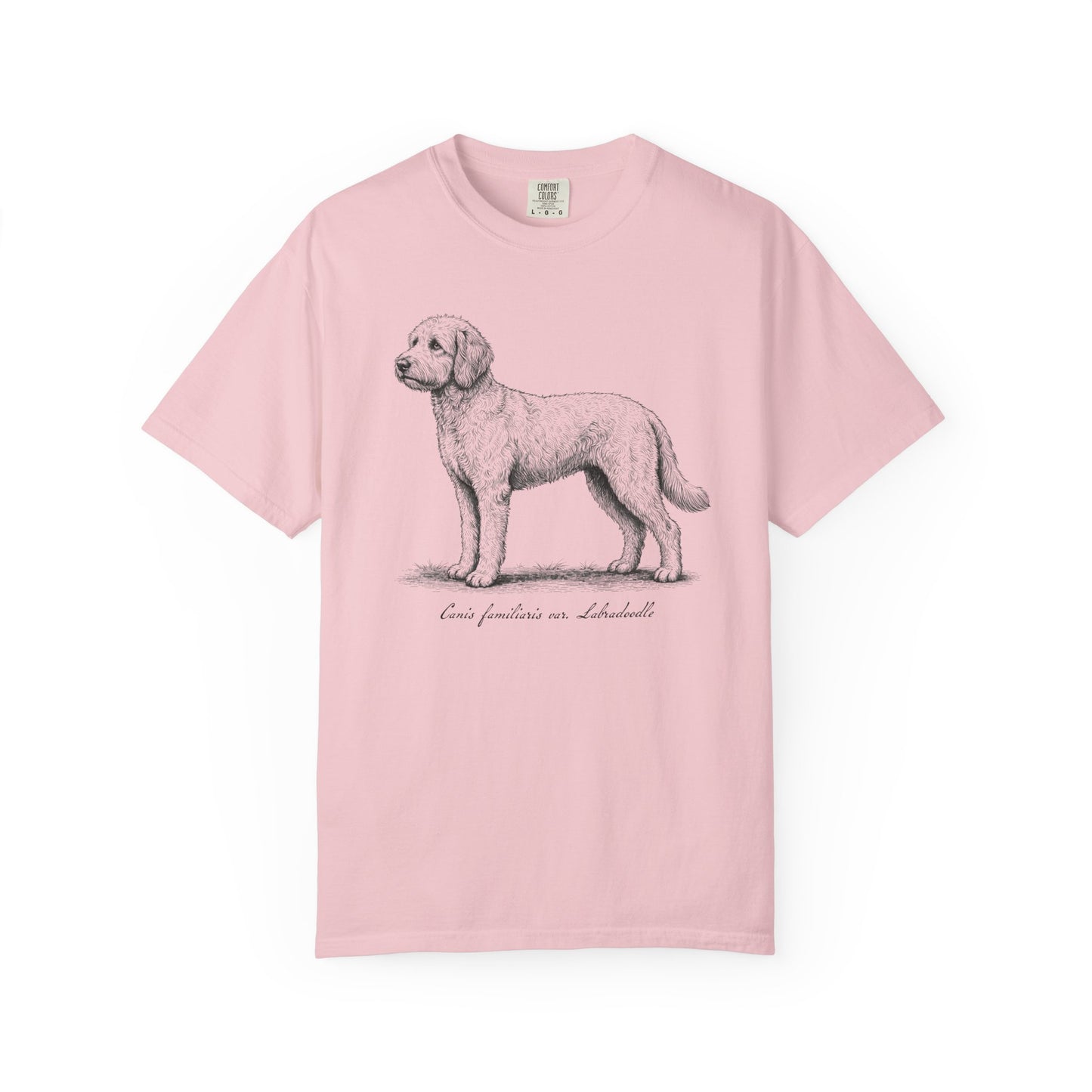 Naturalist’s Notes Labradoodle T-Shirt in Blossom from When Dogs Fly