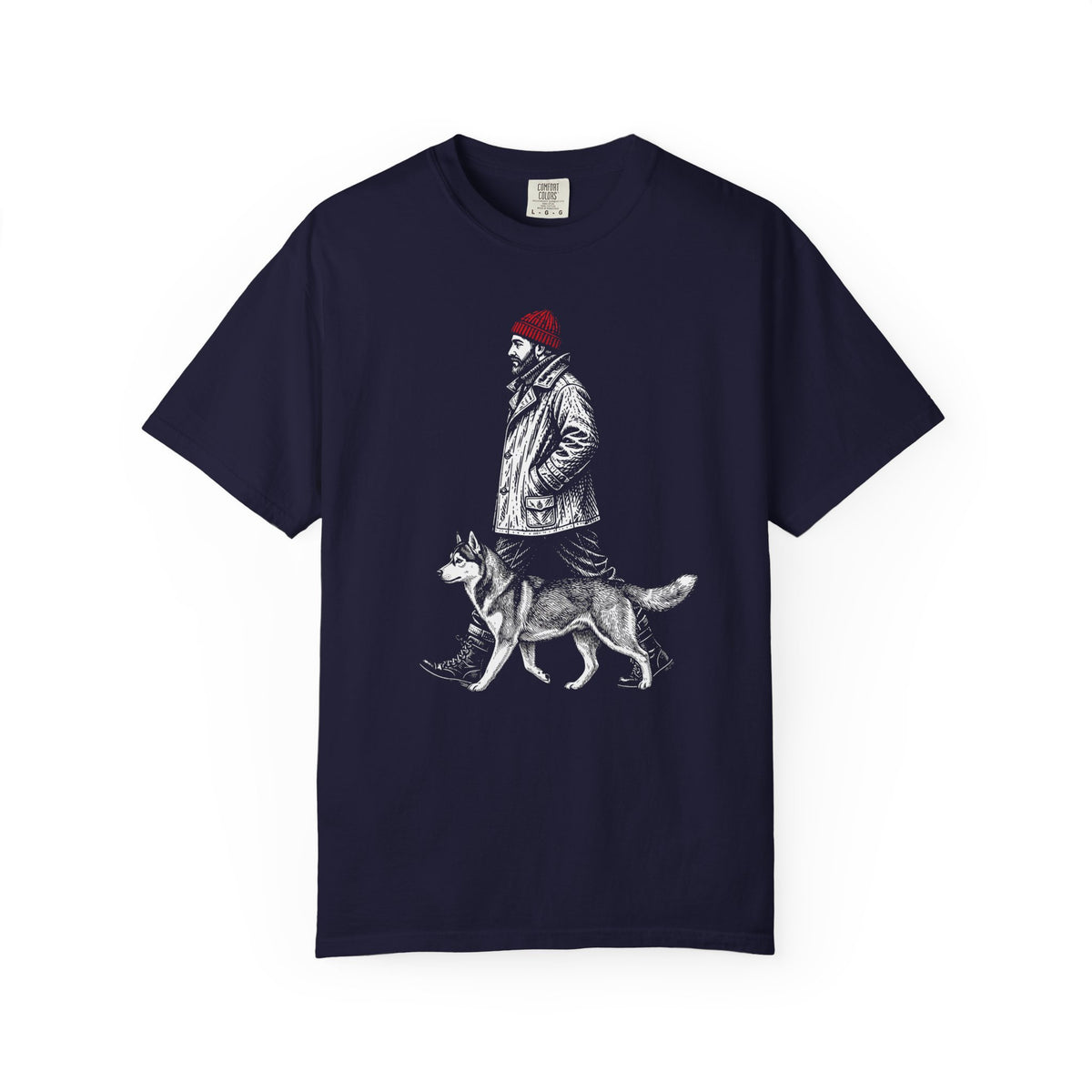Good Company Vintage Siberian Husky T-Shirt in True Navy from When Dogs Fly