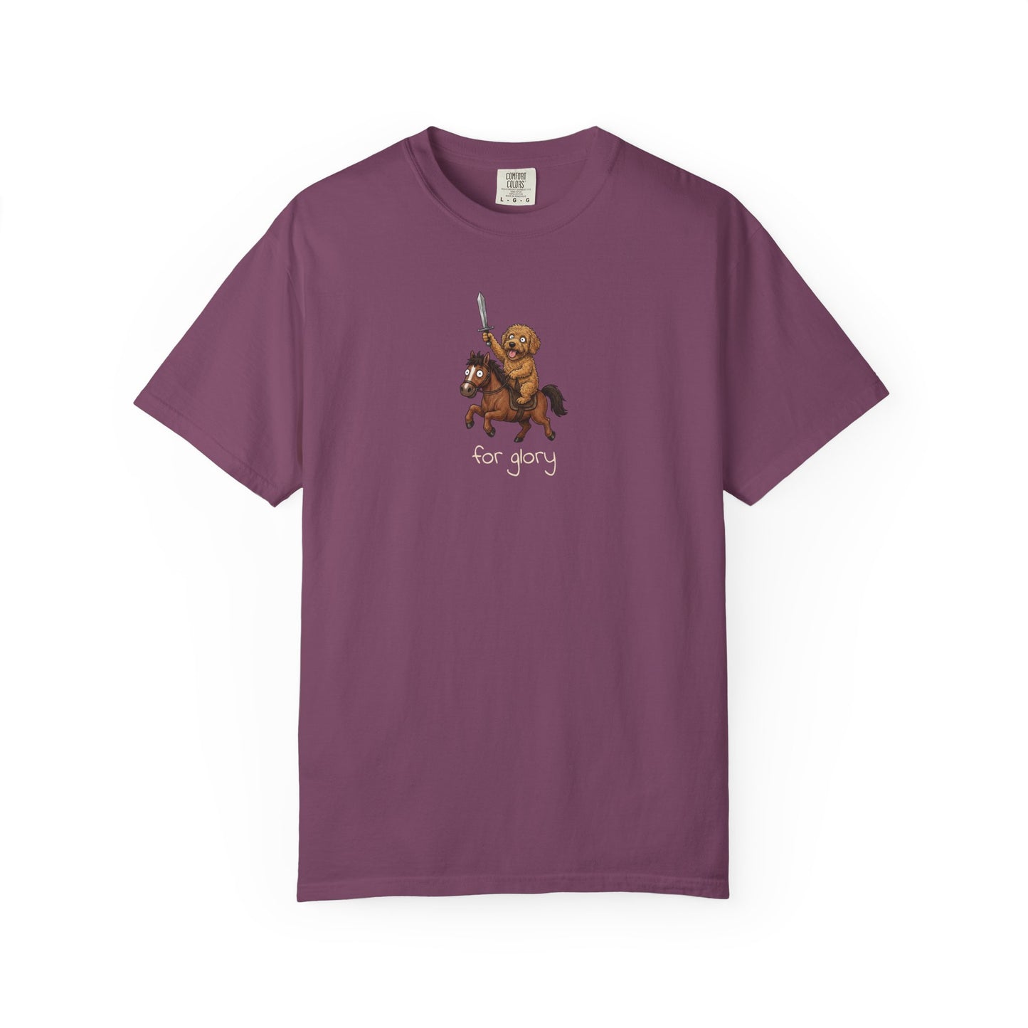 For Glory Labradoodle T-Shirt in Berry from When Dogs Fly