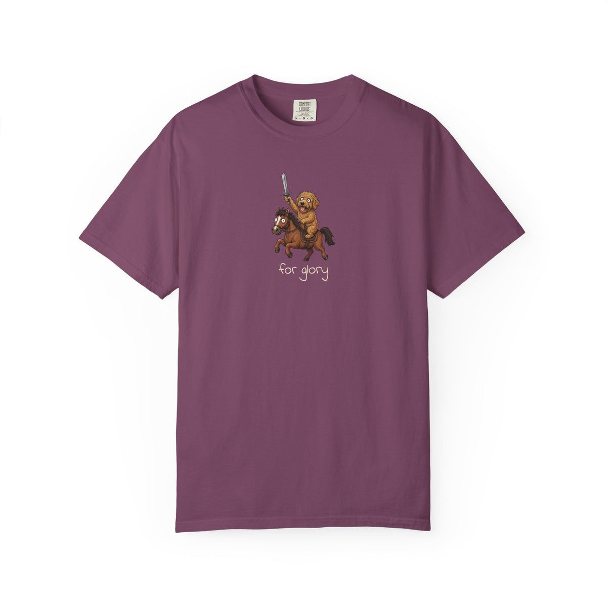 For Glory Labradoodle T-Shirt in Berry from When Dogs Fly