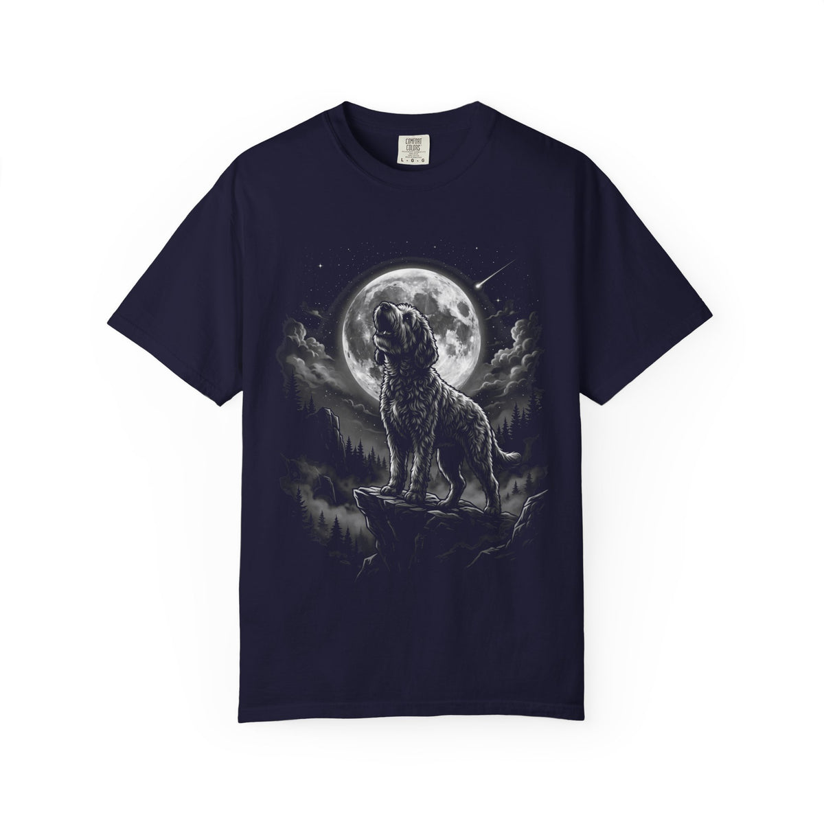 Born to Howl Labradoodle T-Shirt in True Navy from When Dogs Fly