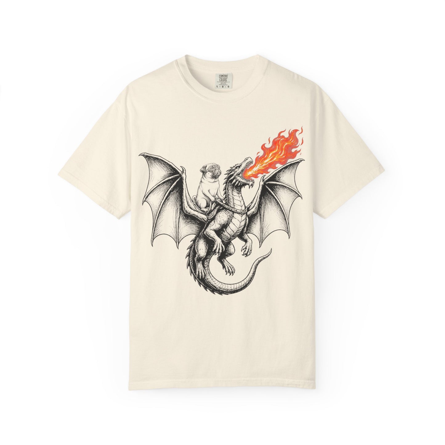 Dragon Riding Pug T-Shirt