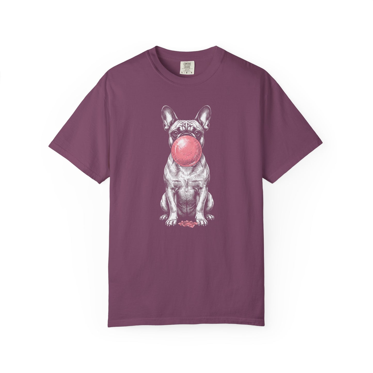 Bubblegum French Bulldog T-Shirt in Berry from When Dogs Fly