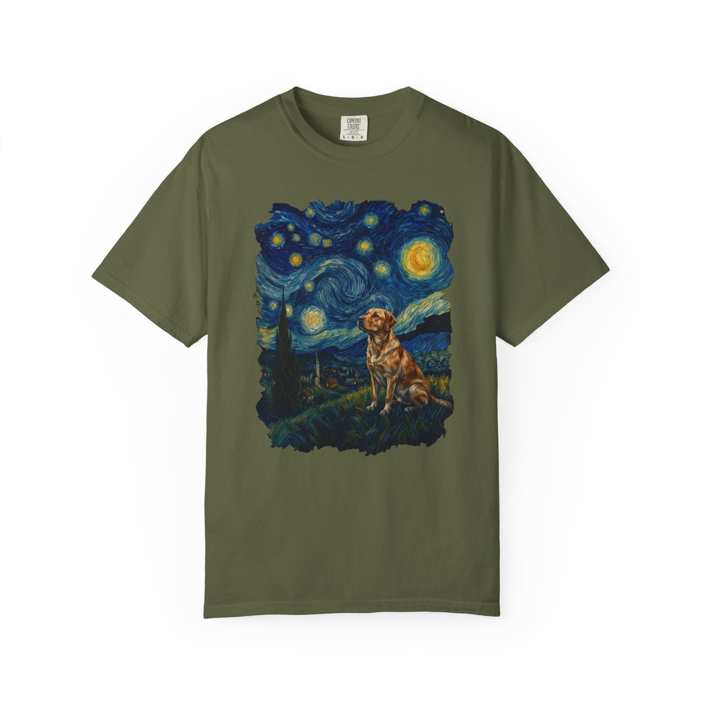 Starry Night Labrador Retriever T-Shirt in Hemp from When Dogs Fly