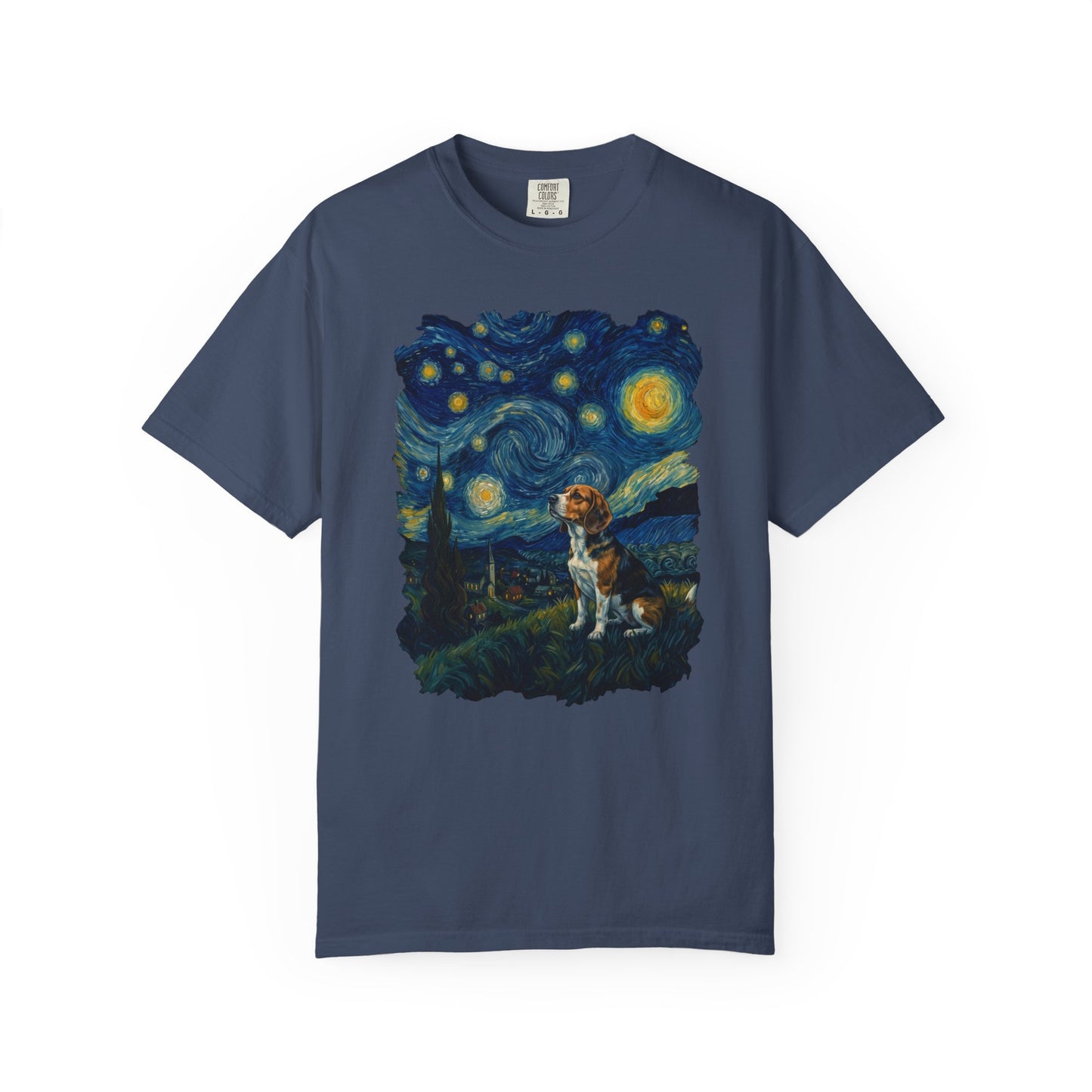 Starry Night Beagle T-Shirt in Midnight from When Dogs Fly
