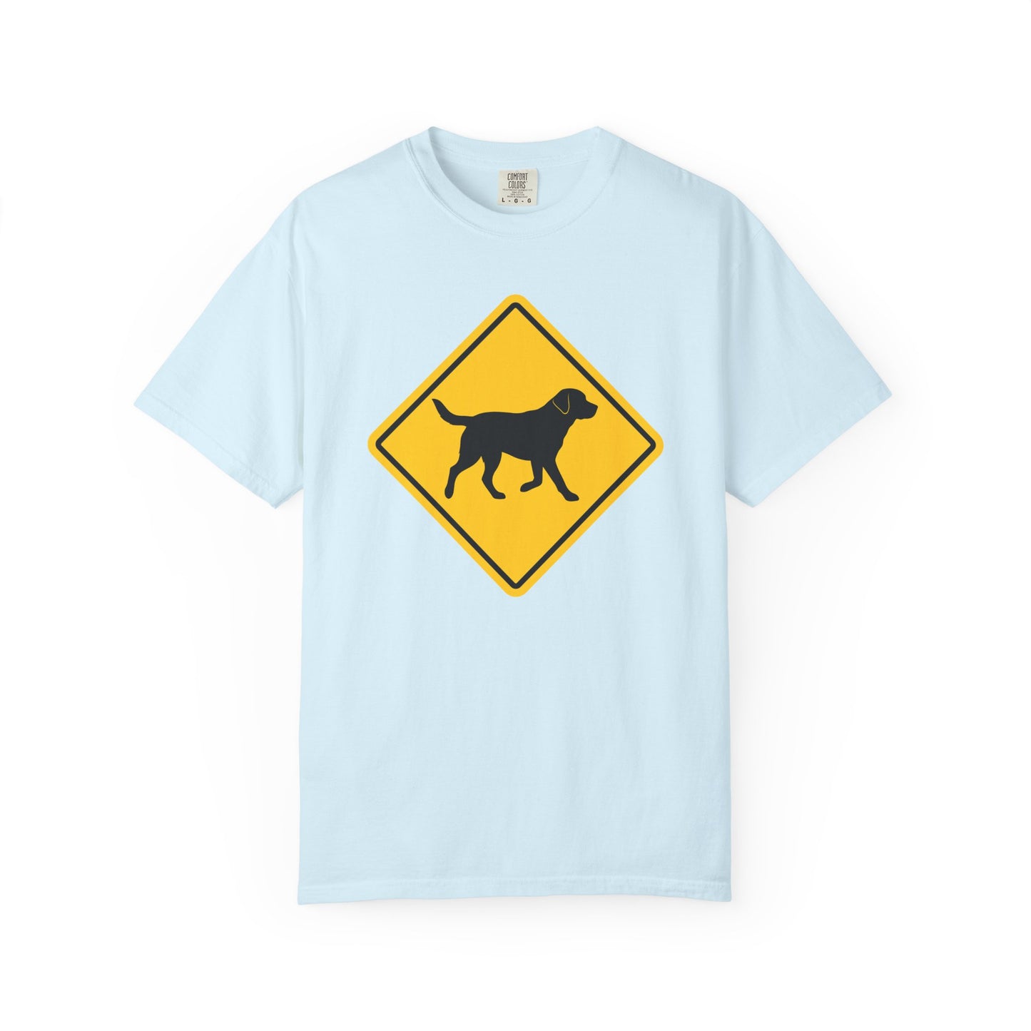 Labrador Retriever Dog Crossing T-Shirt in Chambray from When Dogs Fly