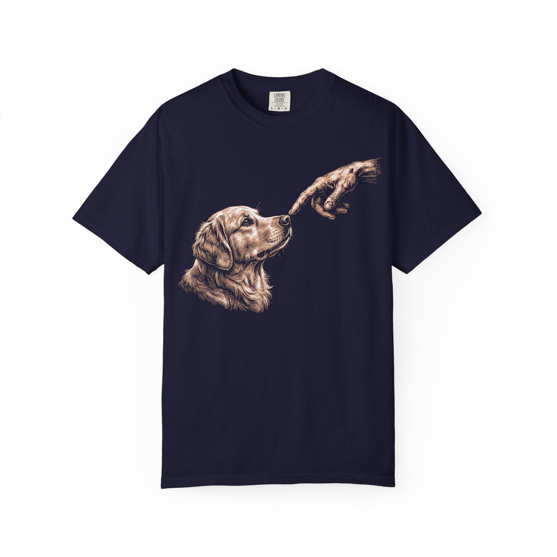 The Big Boop Golden Retriever T-Shirt in True Navy from When Dogs Fly