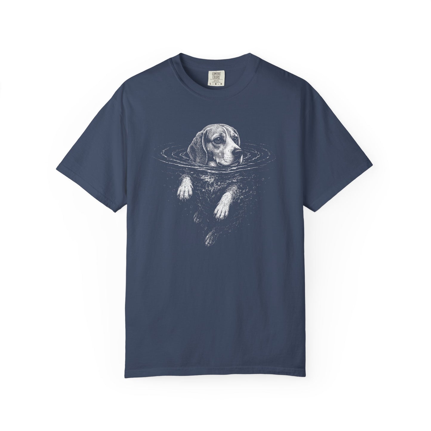 Beagle Dog Paddle T-Shirt in Midnight from When Dogs Fly