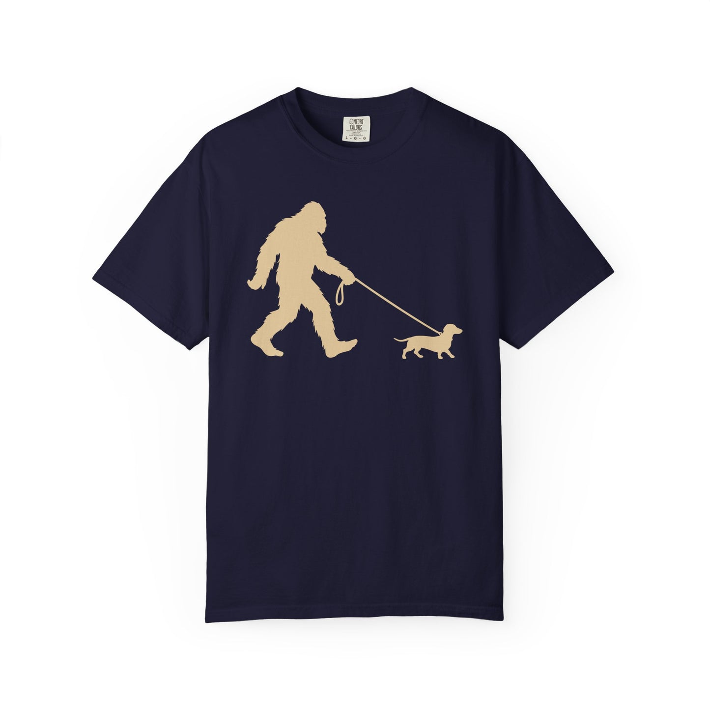 Bigfoot's Dachshund T-Shirt in True Navy from When Dogs Fly