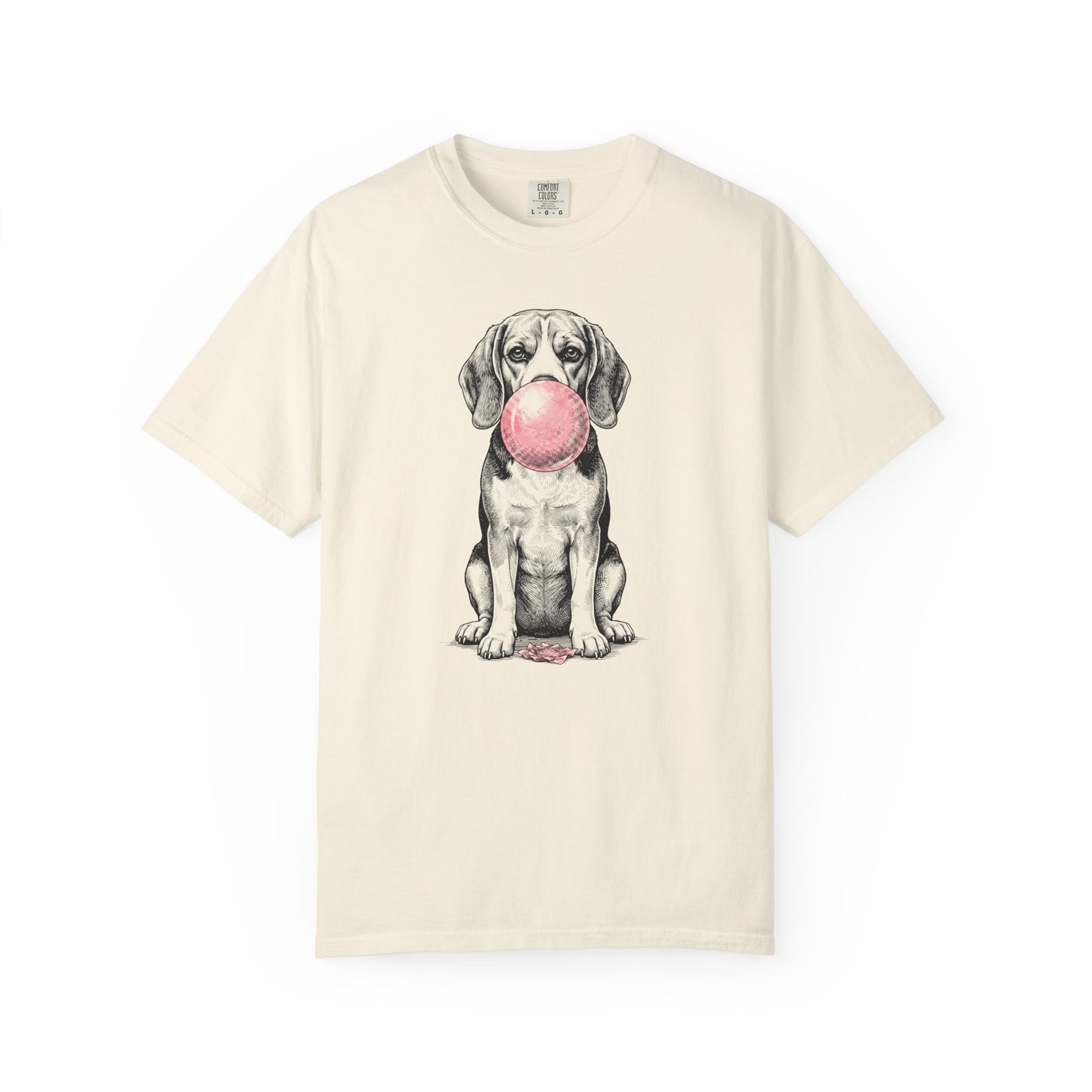Bubblegum Beagle T-Shirt in Ivory from When Dogs Fly