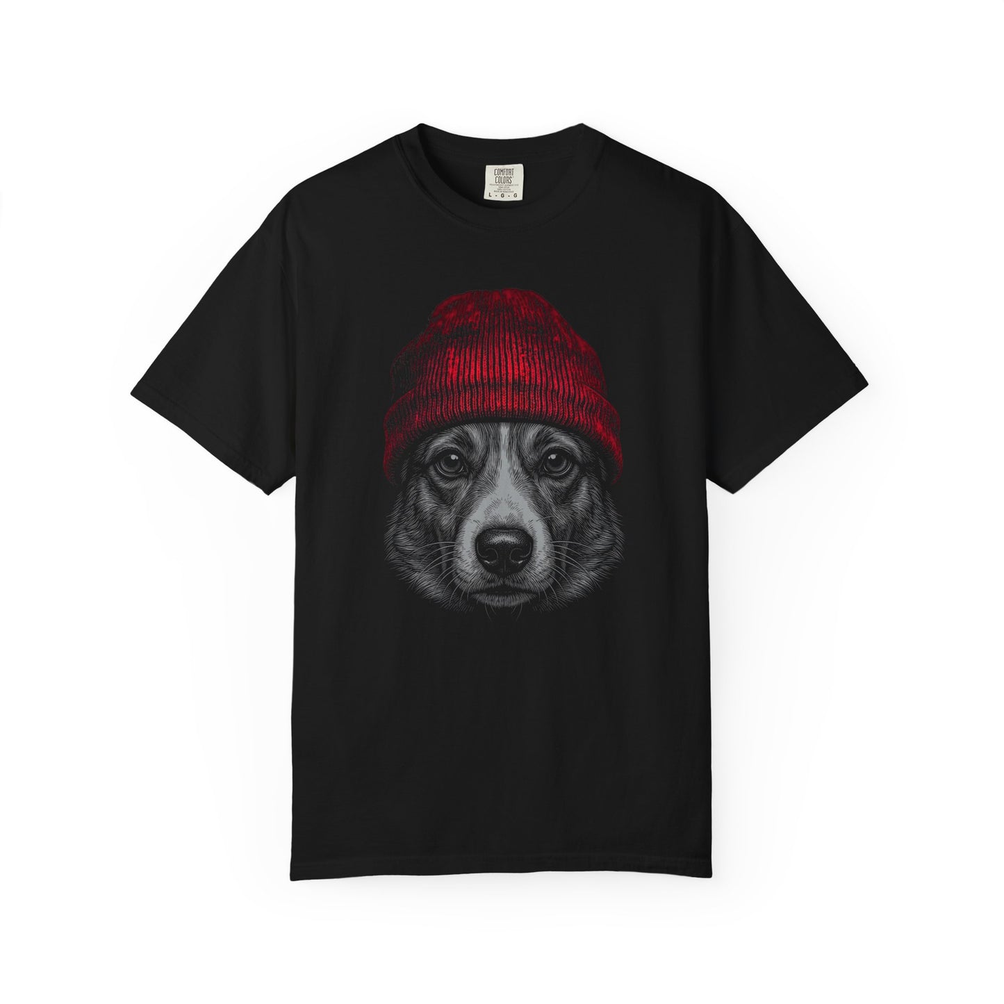Red Beanie Corgi T-Shirt
