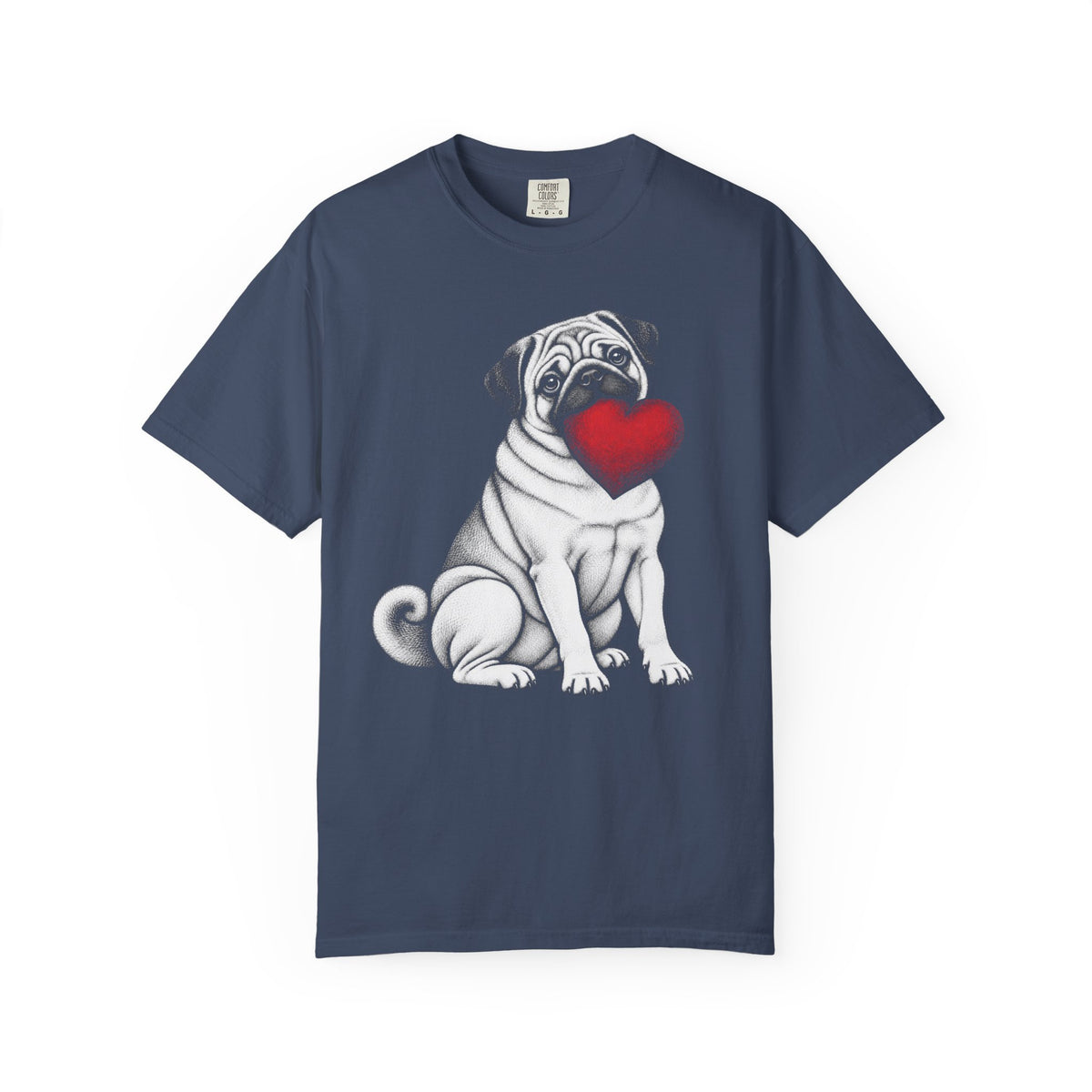 Pug Stole My Heart T-Shirt in Midnight from When Dogs Fly