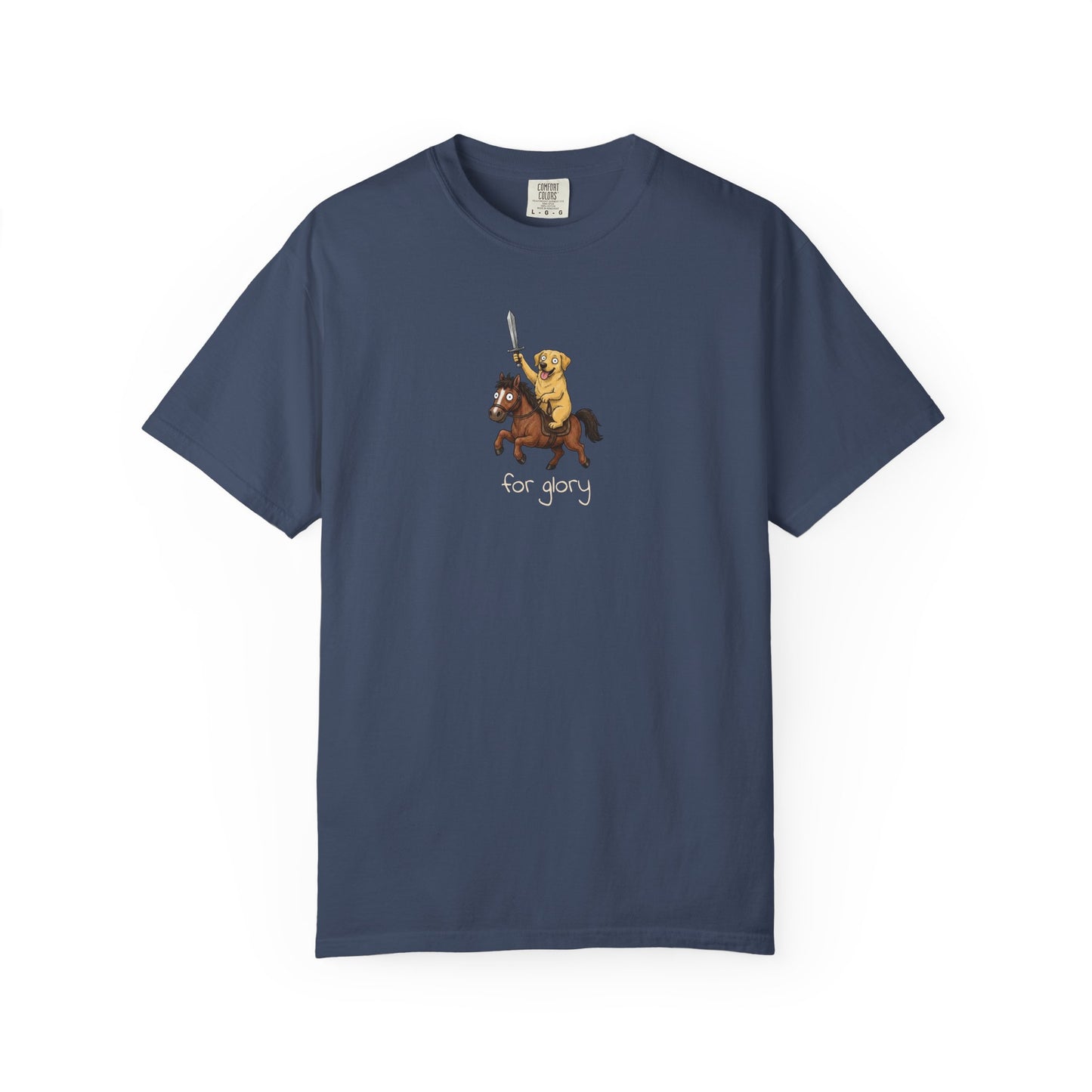 For Glory Labrador Retriever T-Shirt in Midnight from When Dogs Fly