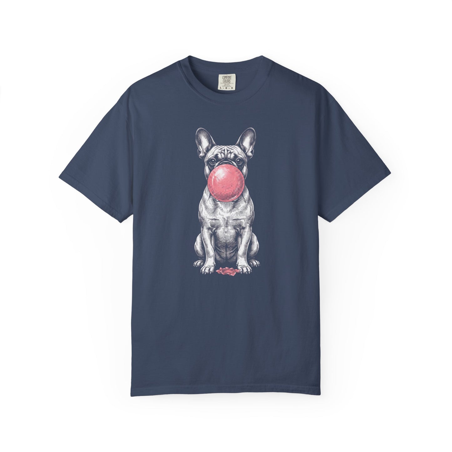 Bubblegum French Bulldog T-Shirt in Midnight from When Dogs Fly