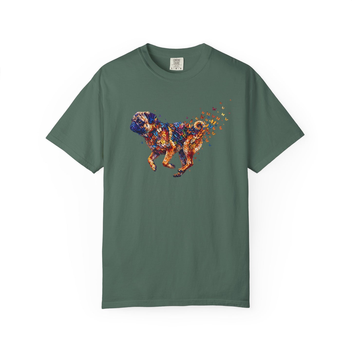 Wild & Free Pug T-Shirt in Blue Spruce from When Dogs Fly