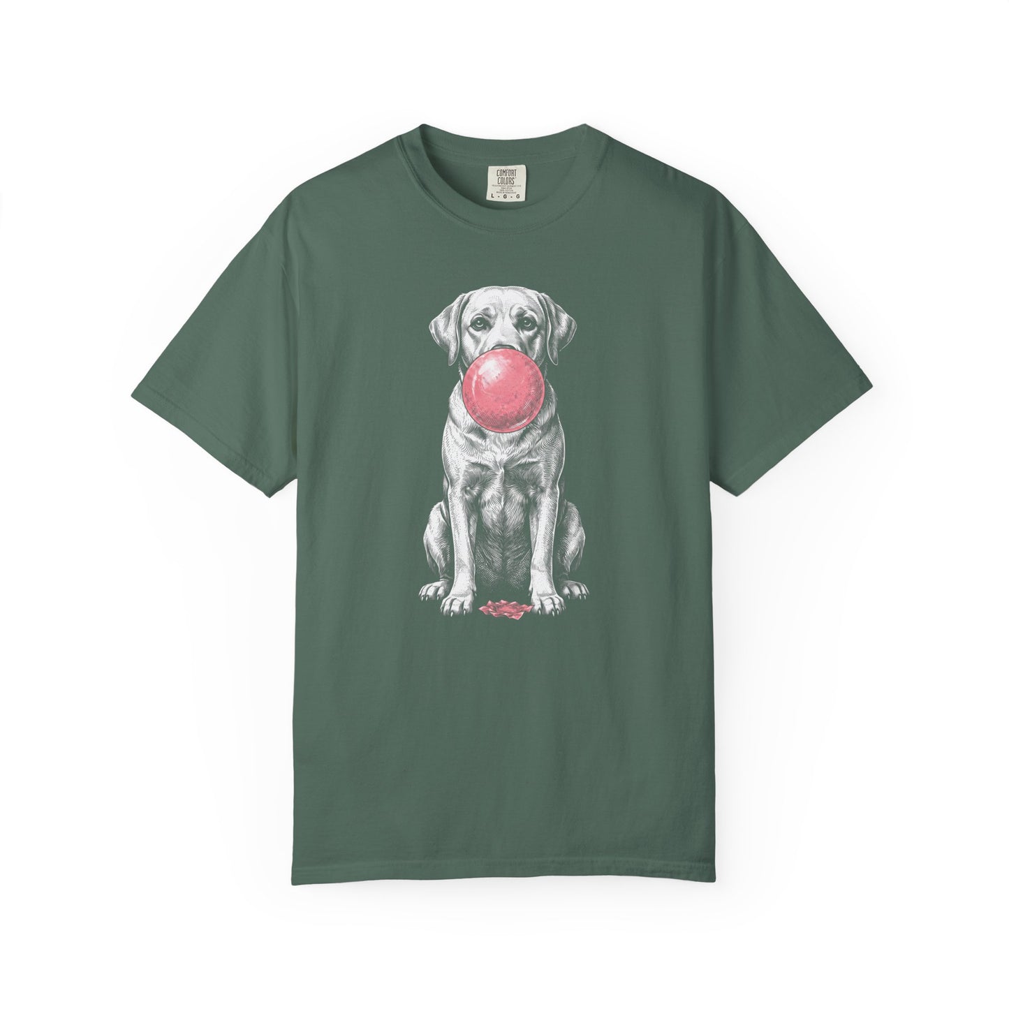 Bubblegum Labrador Retriever T-Shirt in Blue Spruce from When Dogs Fly