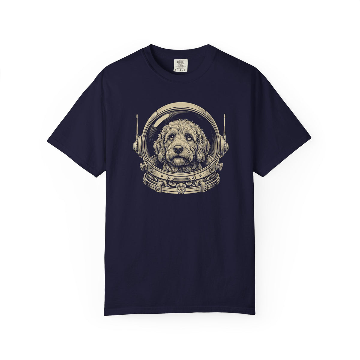 Astronaut Labradoodle T-Shirt in True Navy from When Dogs Fly