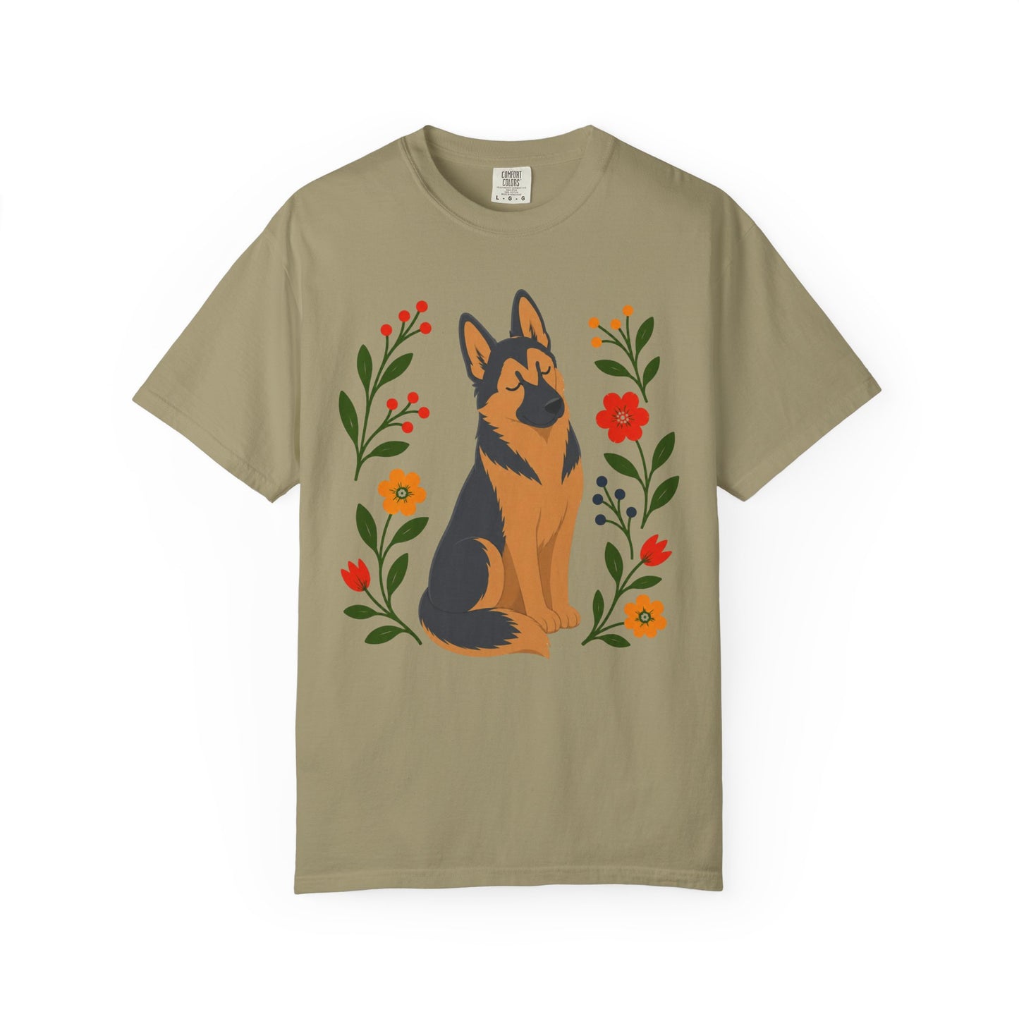 Wildflower Daydreaming German Shepherd T-Shirt