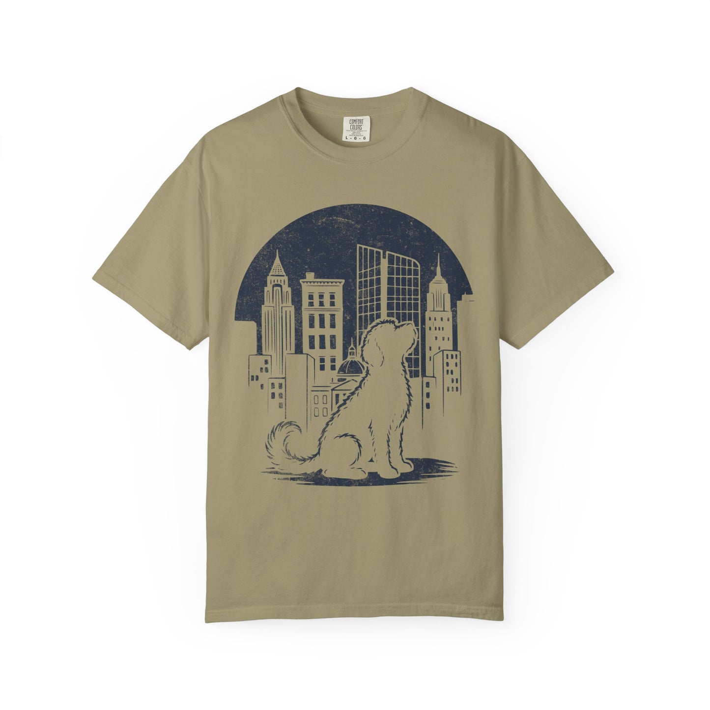 Big City Labradoodle T-Shirt in Khaki from When Dogs Fly