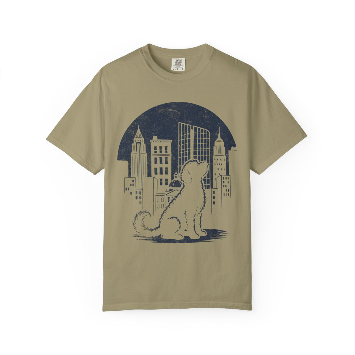 Big City Labradoodle T-Shirt in Khaki from When Dogs Fly