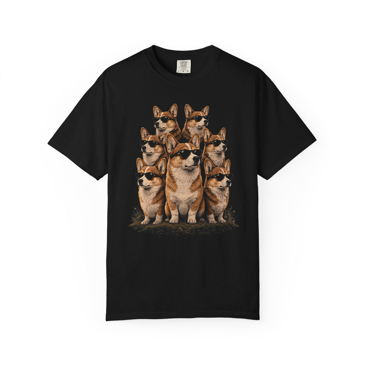 The Corgi Crew T-Shirt in Black from When Dogs Fly