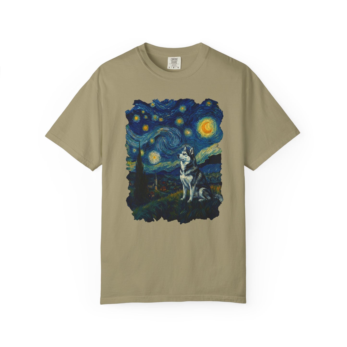 Starry Night Siberian Husky T-Shirt
