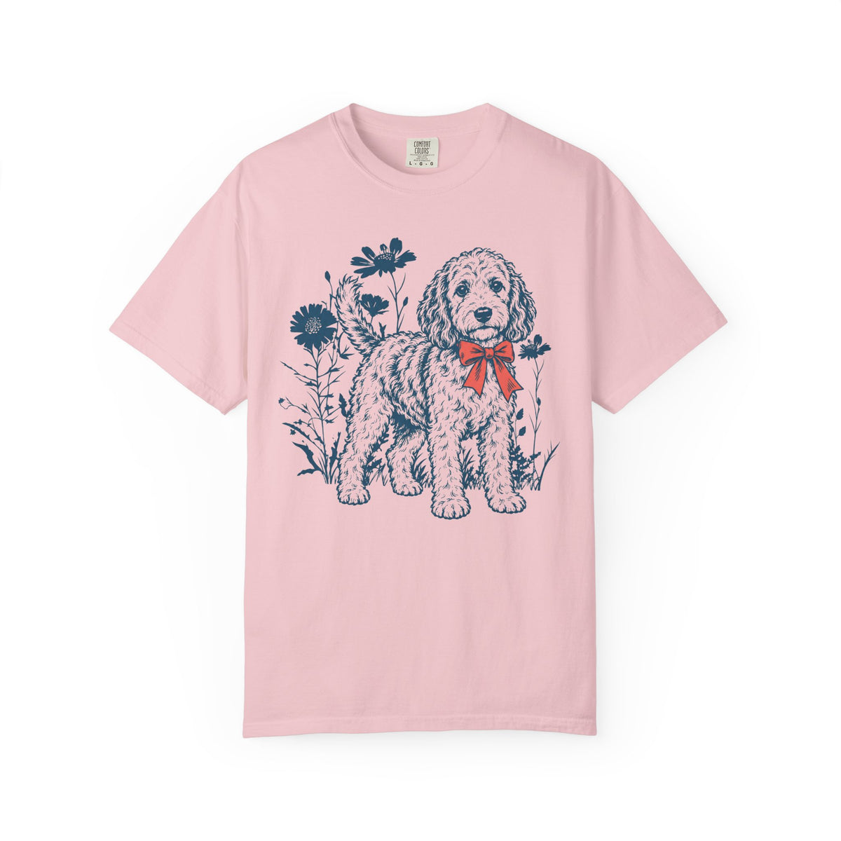 Dogs in Bloom Doodle T-Shirt in Blossom from When Dogs Fly
