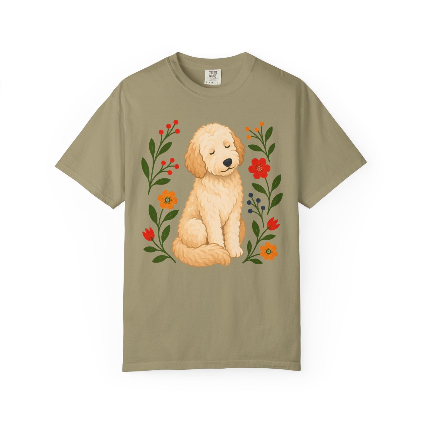 Wildflower Daydreaming Labradoodle T-Shirt