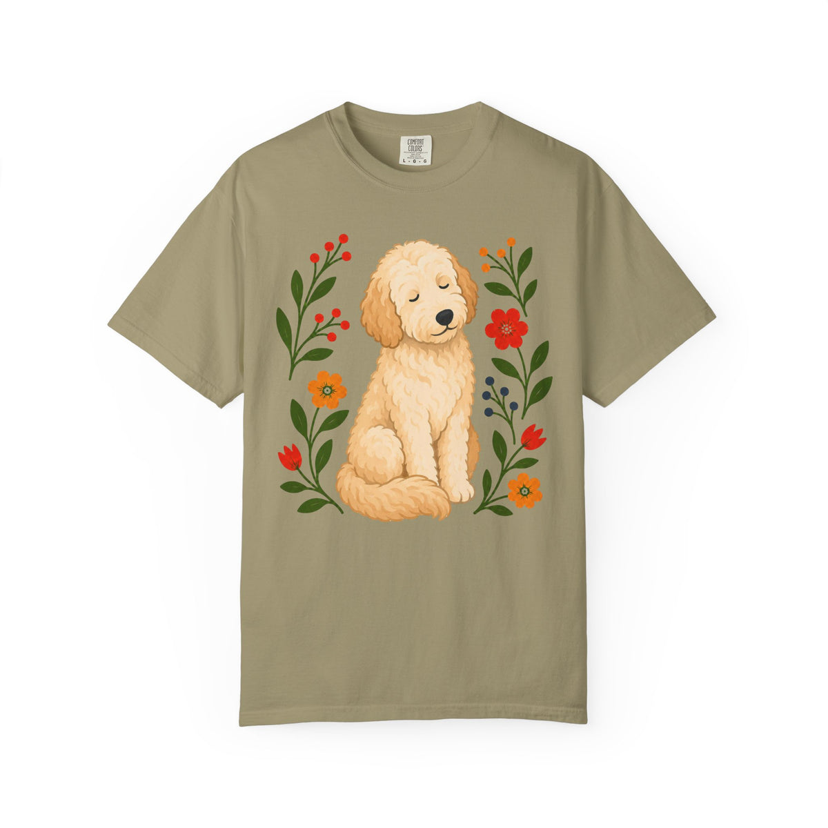 Wildflower Daydreaming Labradoodle T-Shirt