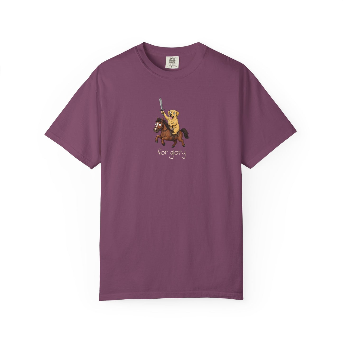 For Glory Labrador Retriever T-Shirt in Berry from When Dogs Fly