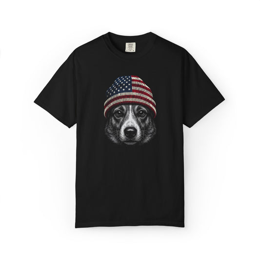 USA Beanie Corgi T-Shirt