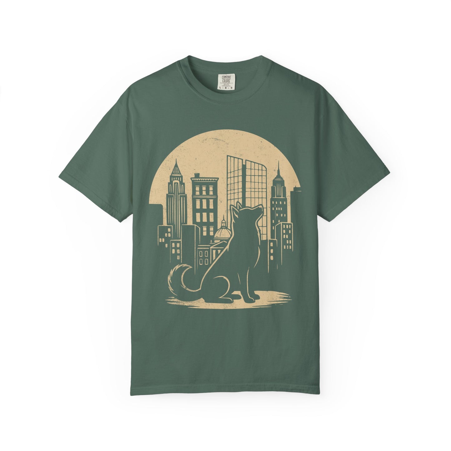 Big City Siberian Husky T-Shirt in Blue Spruce from When Dogs Fly