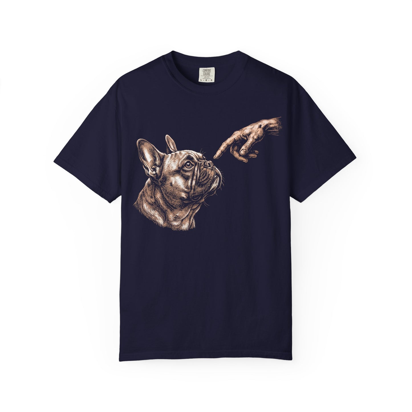 The Big Boop French Bulldog T-Shirt in True Navy from When Dogs Fly