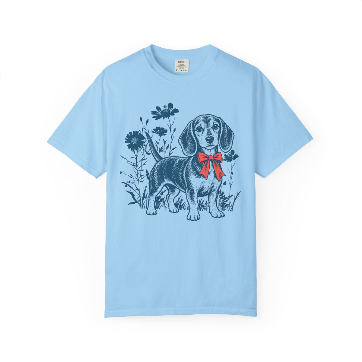 Dogs in Bloom Dachshund T-Shirt in Hydrangea from When Dogs Fly