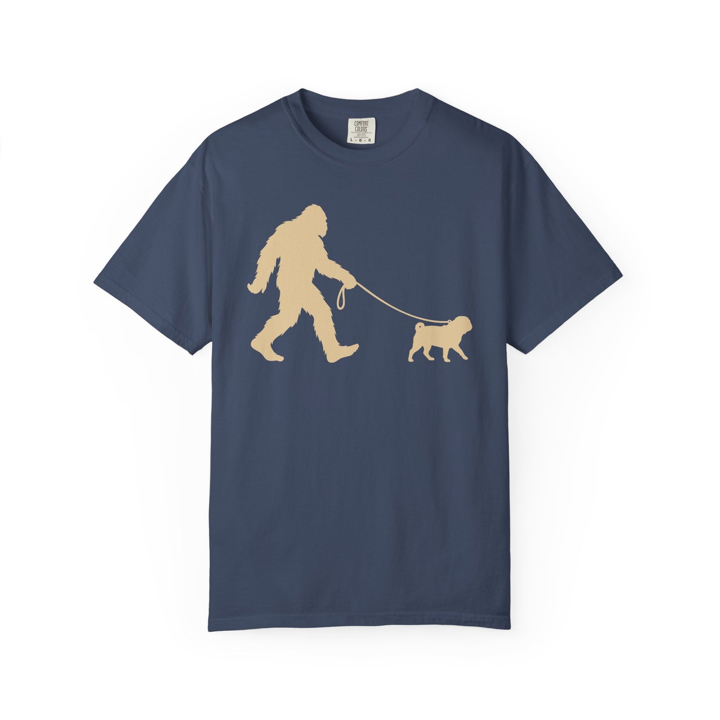 Bigfoot's Pug T-Shirt in Midnight from When Dogs Fly