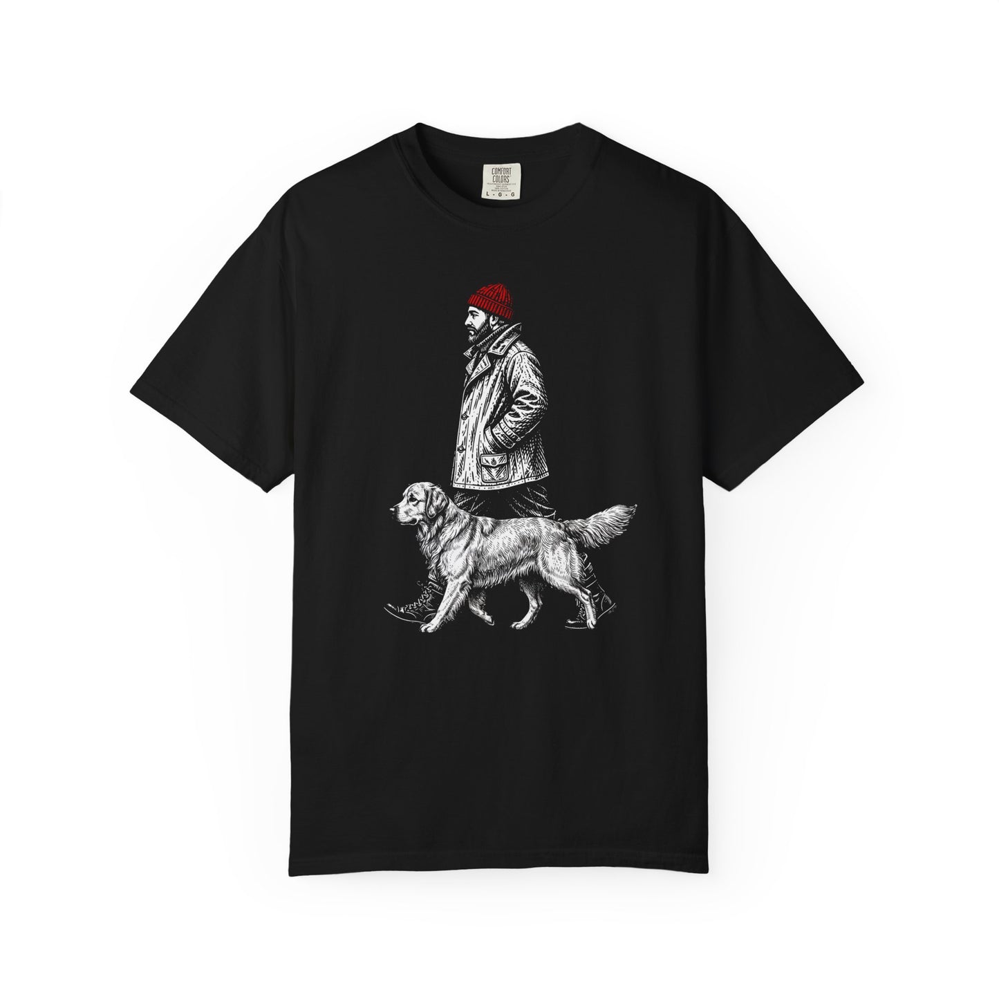 Good Company Vintage Golden Retriever T-Shirt in Black from When Dogs Fly