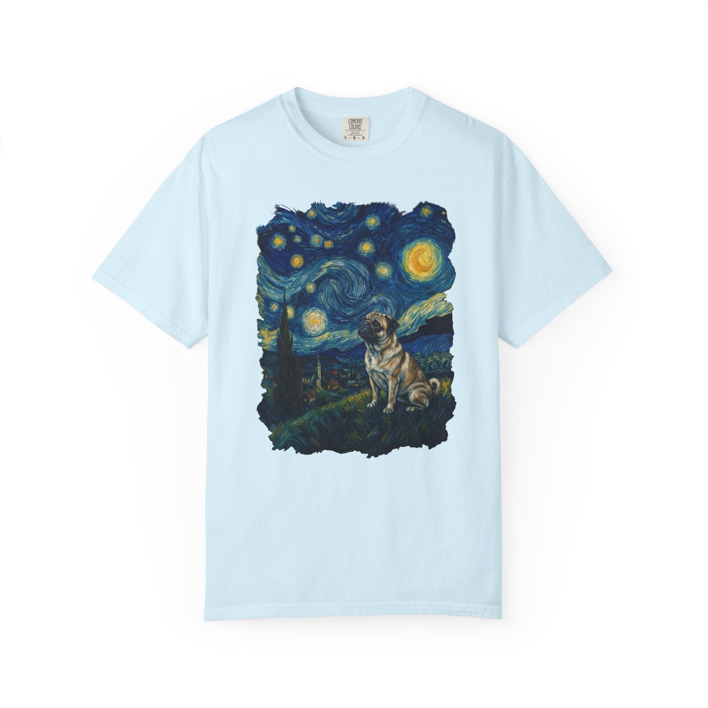 Starry Night Pug T-Shirt